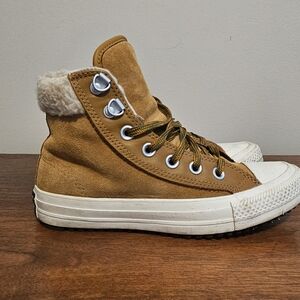 Converse Fur Lined Ankle Winter Boot, Mustard, Size 5.5